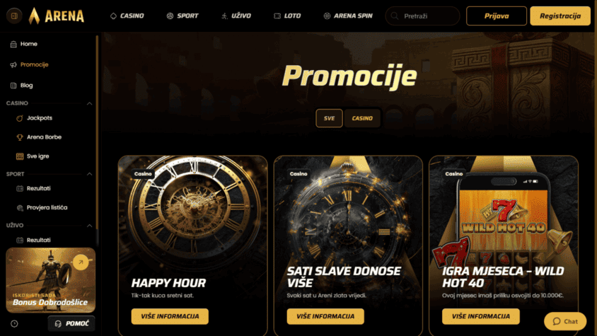 Arena Casino Promotionen