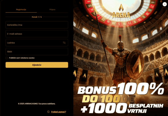 Arena Casino Registrierung